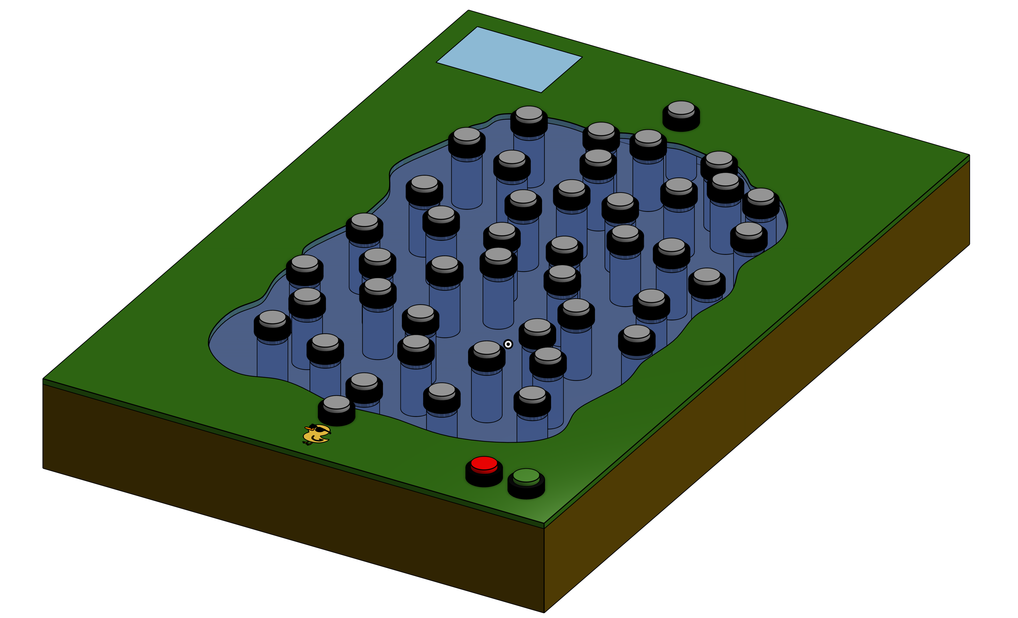 DuckQuest physical board diagram
